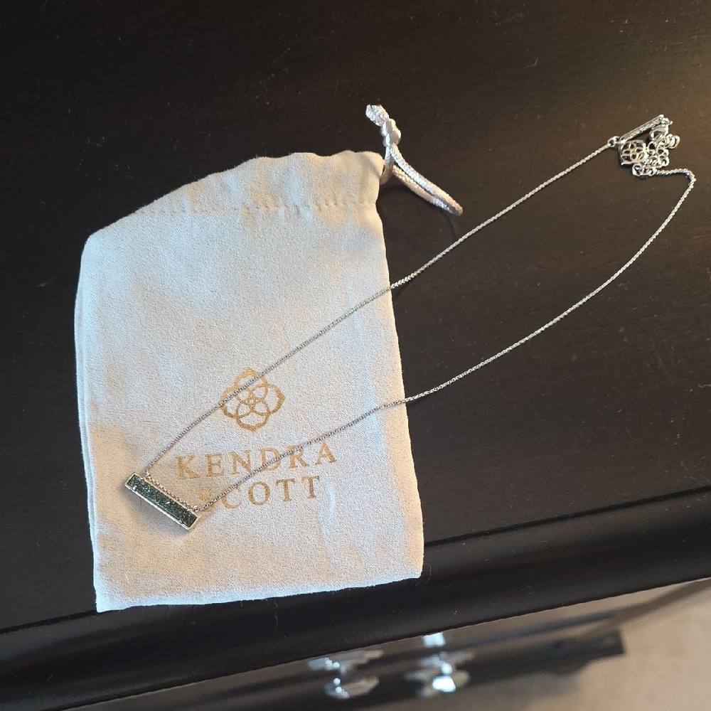Kendra Scott Silver Bar Pendant Necklace